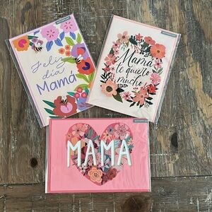 Set of three premium designer Mother’s Day cards in Spanish